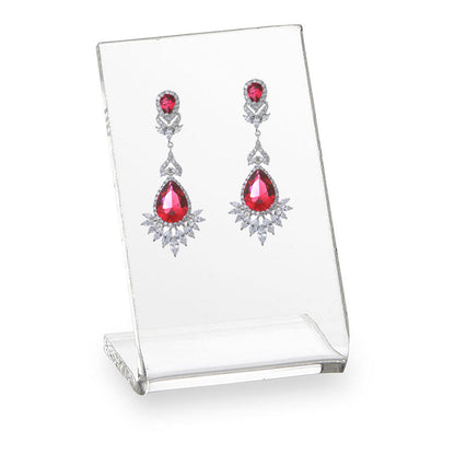 Pack of 10 Clear Acrylic Earring Display Stand with 2 Holes