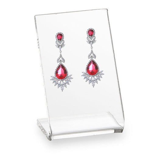 Pack of 10 Clear Acrylic Earring Display Stand with 2 Holes