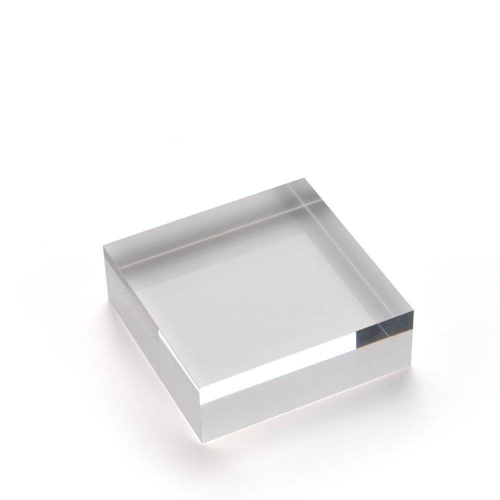 Medium Acrylic Solid Display Block - H25 x W75 x D75mm
