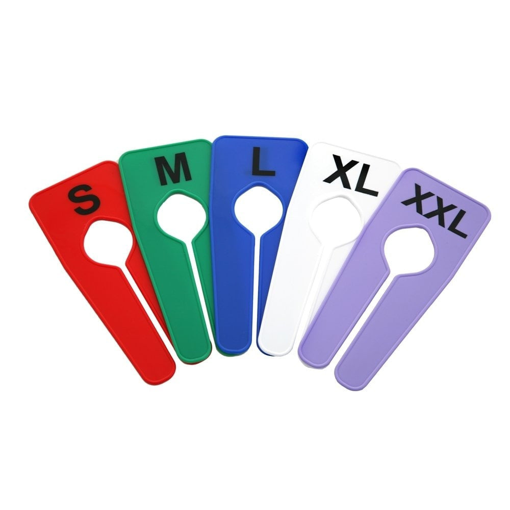 Set of Clothes Rail Size Dividers - 5 of Each Size (25 Total)