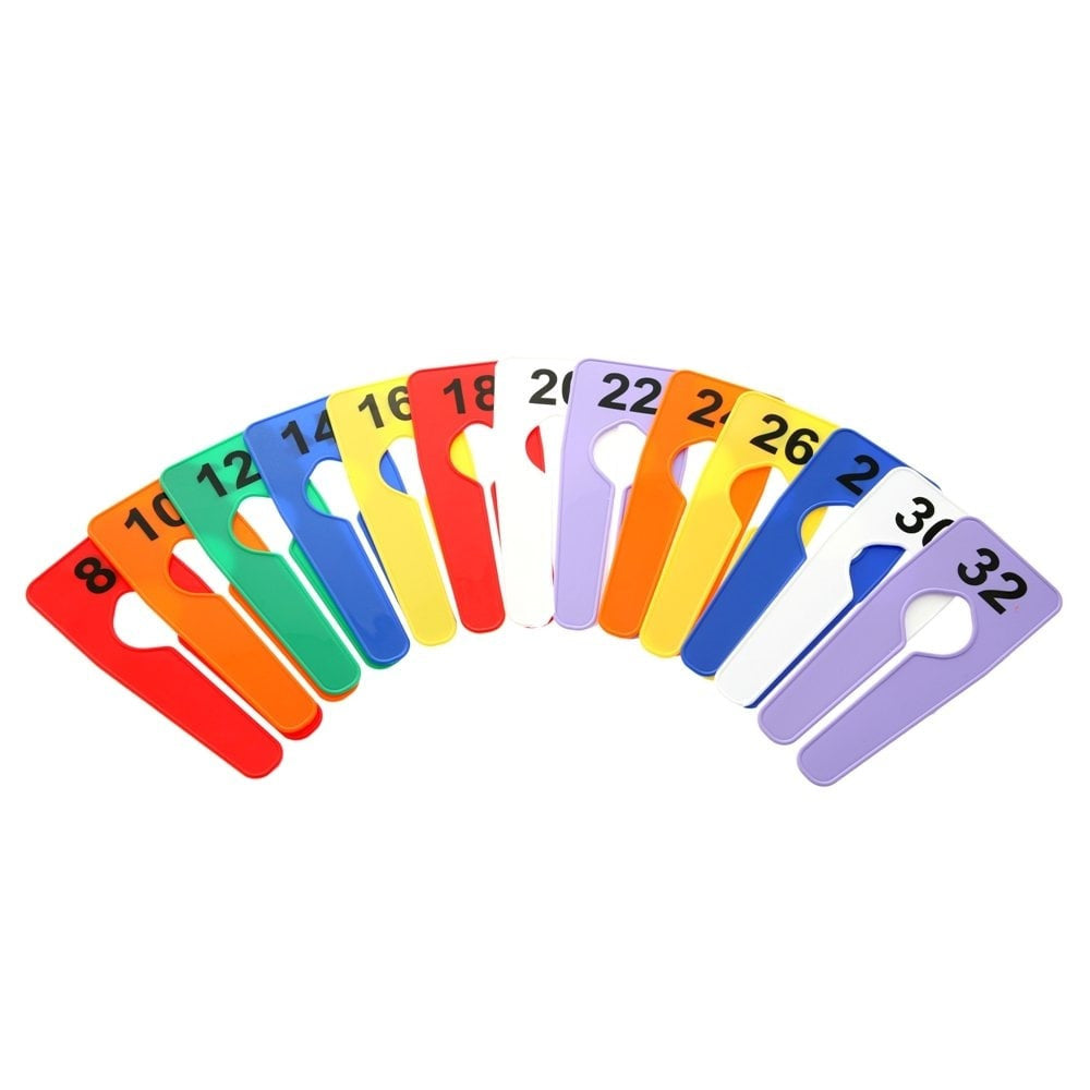 Set of Clothes Rail Size Dividers - 5 of Each Size (65 Total)