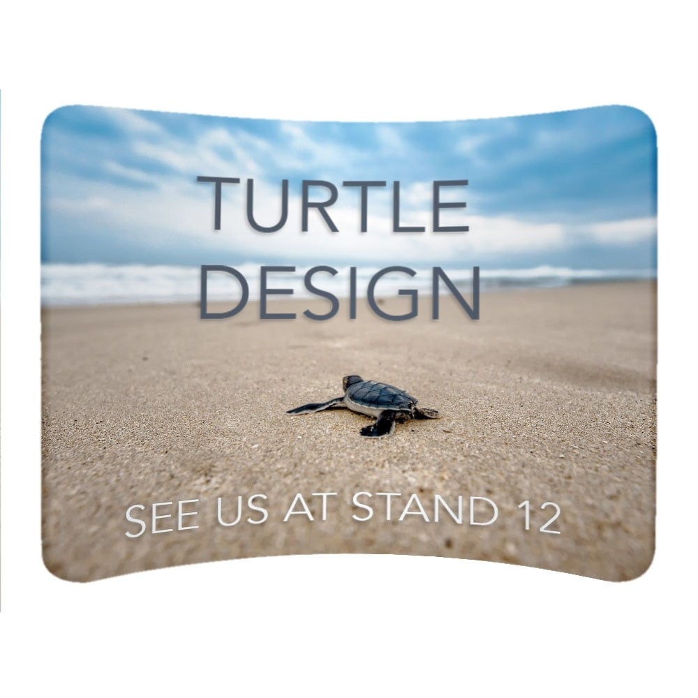 Curved Fabric Exhibition Stand - With Single-Sided Graphics