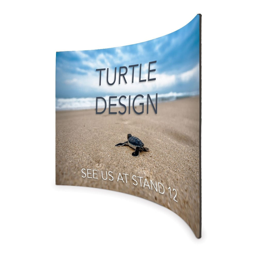 Curved Fabric Exhibition Stand - With Single-Sided Graphics