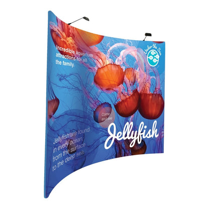 Curved Fabric Exhibition Stand - With Single-Sided Graphics