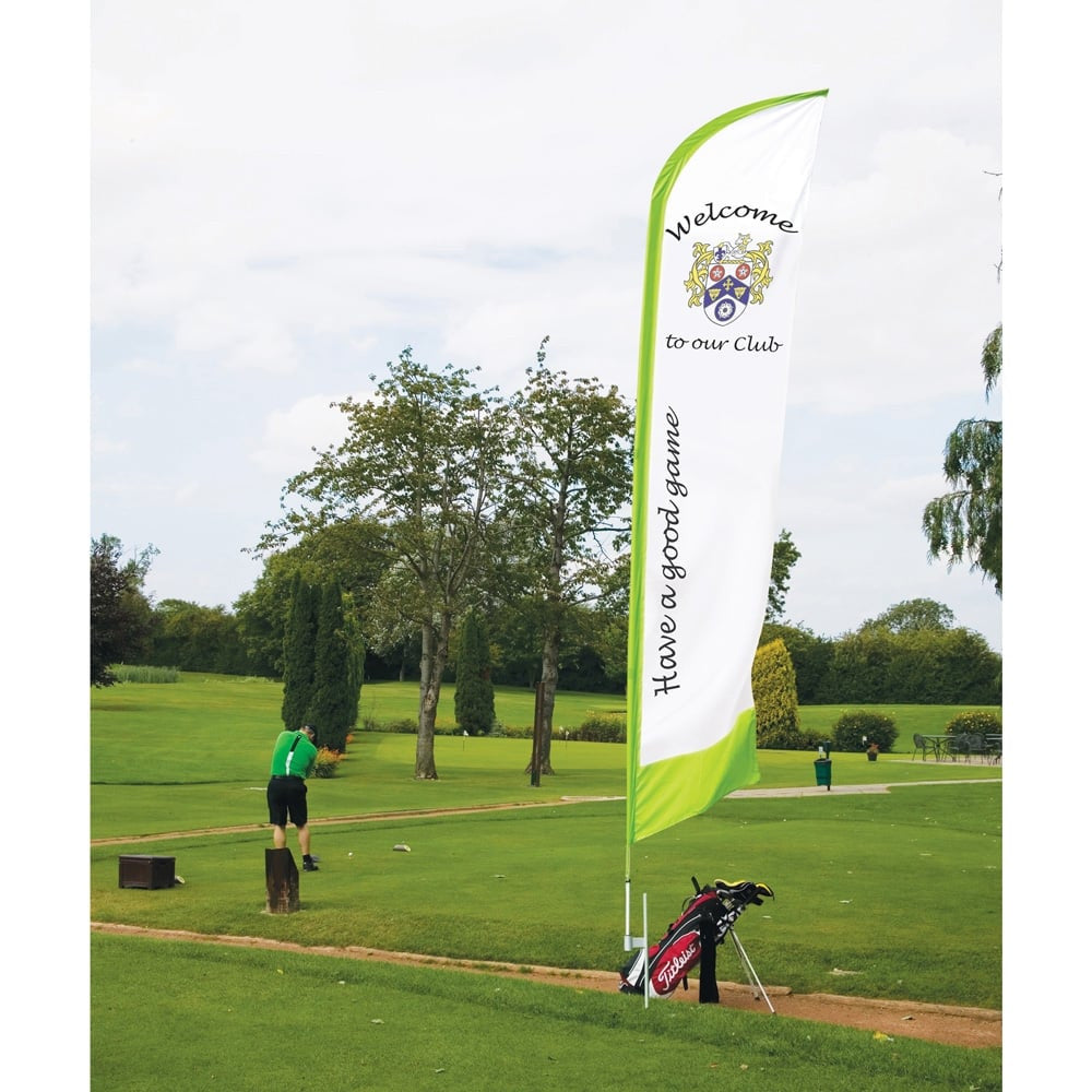 Feather Flag With Pole And Cross Base - H3200 x W600mm