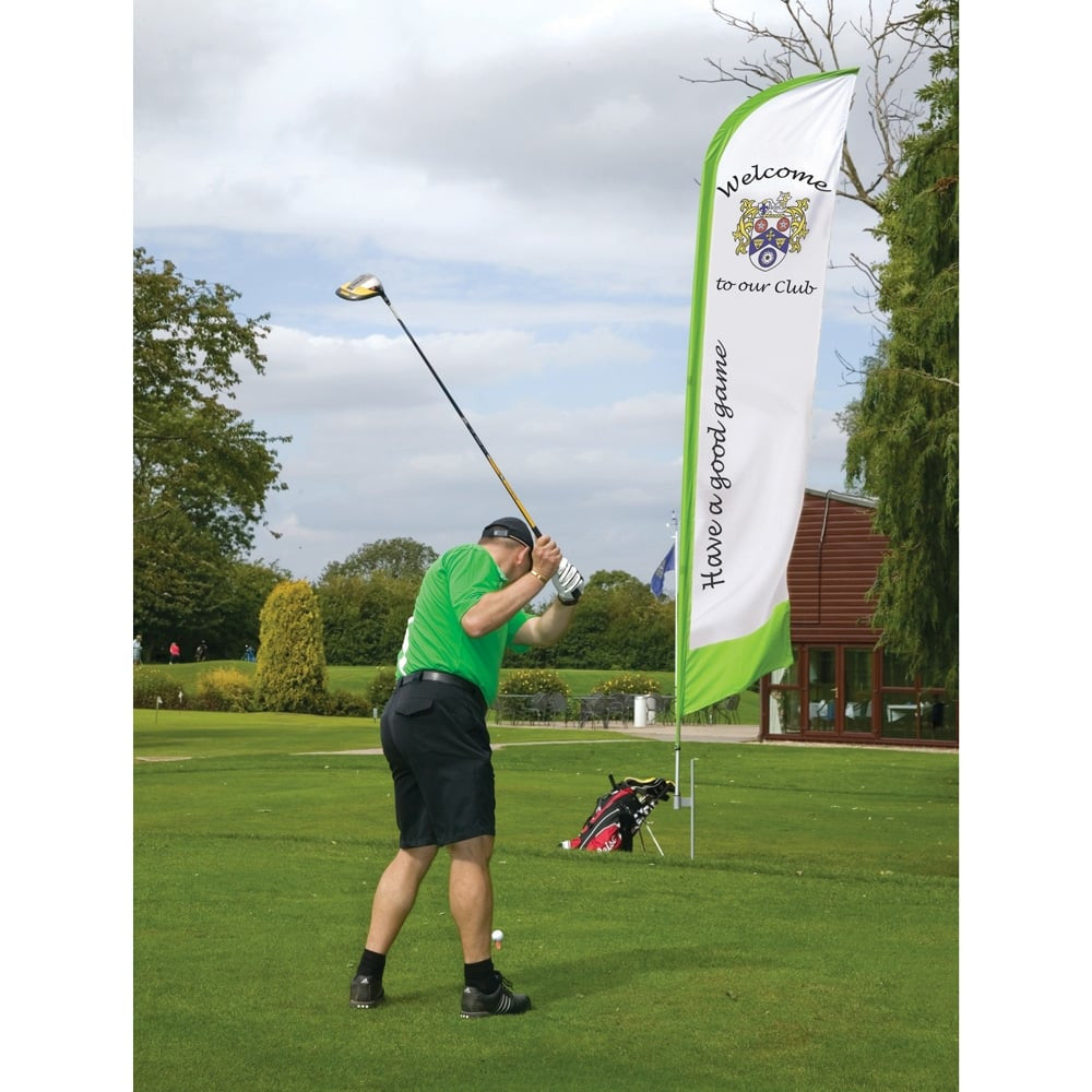 Feather Flag With Pole And Cross Base - H3200 x W600mm