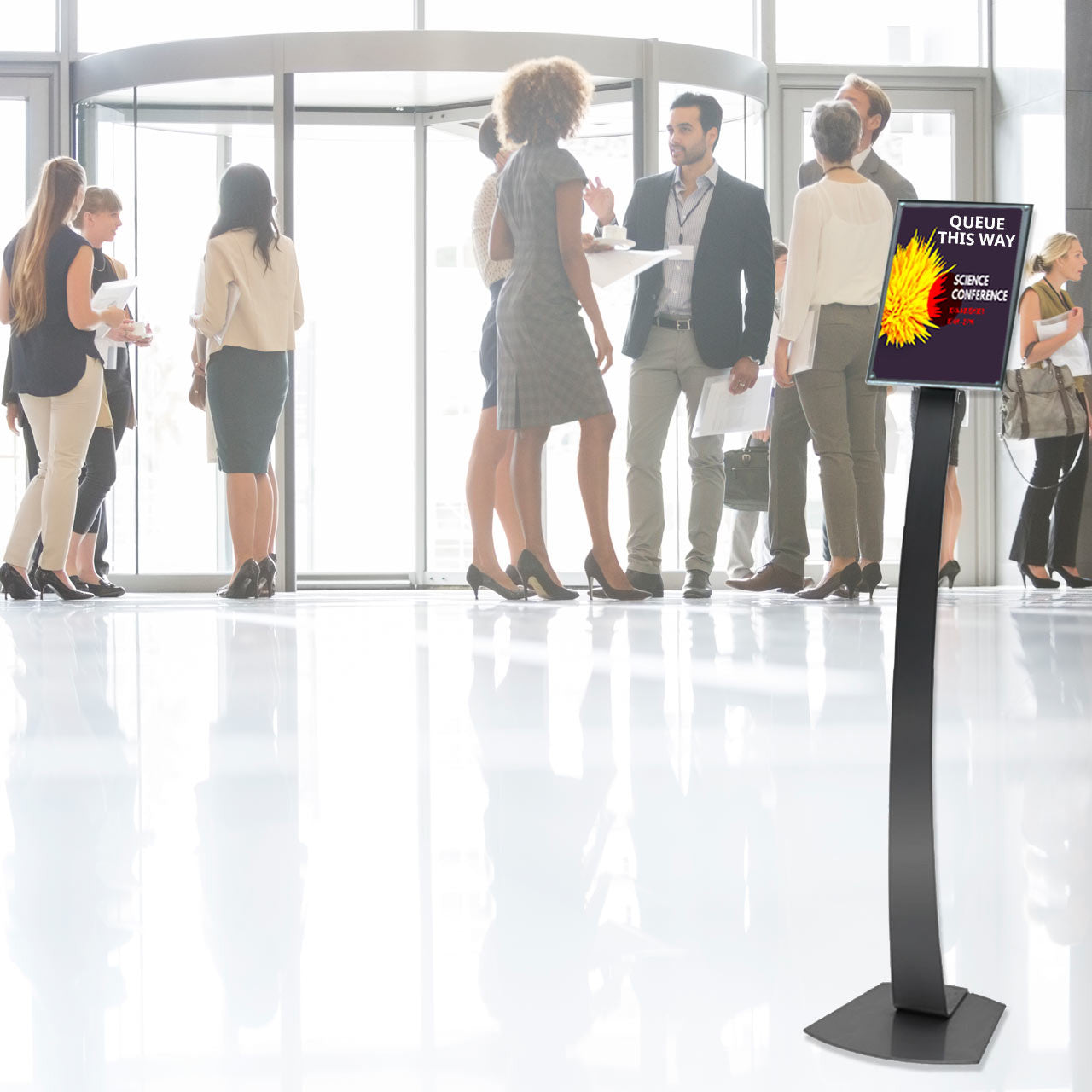 A4 Contemporary Floor-Standing Sign Holder - H1457 x W335 x D303mm
