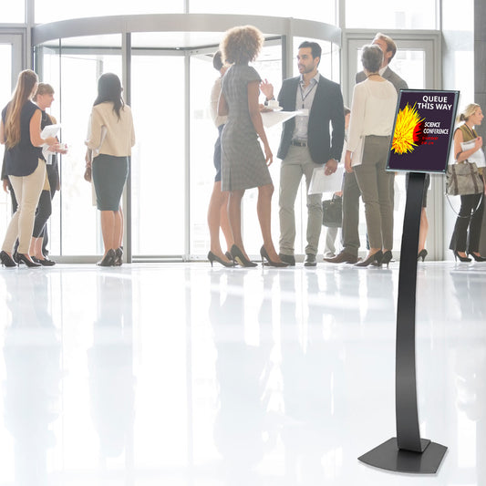 A4 Contemporary Floor-Standing Sign Holder - H1457 x W335 x D303mm