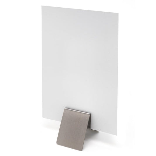 Stainless Steel Menu Holder - 100mm wide