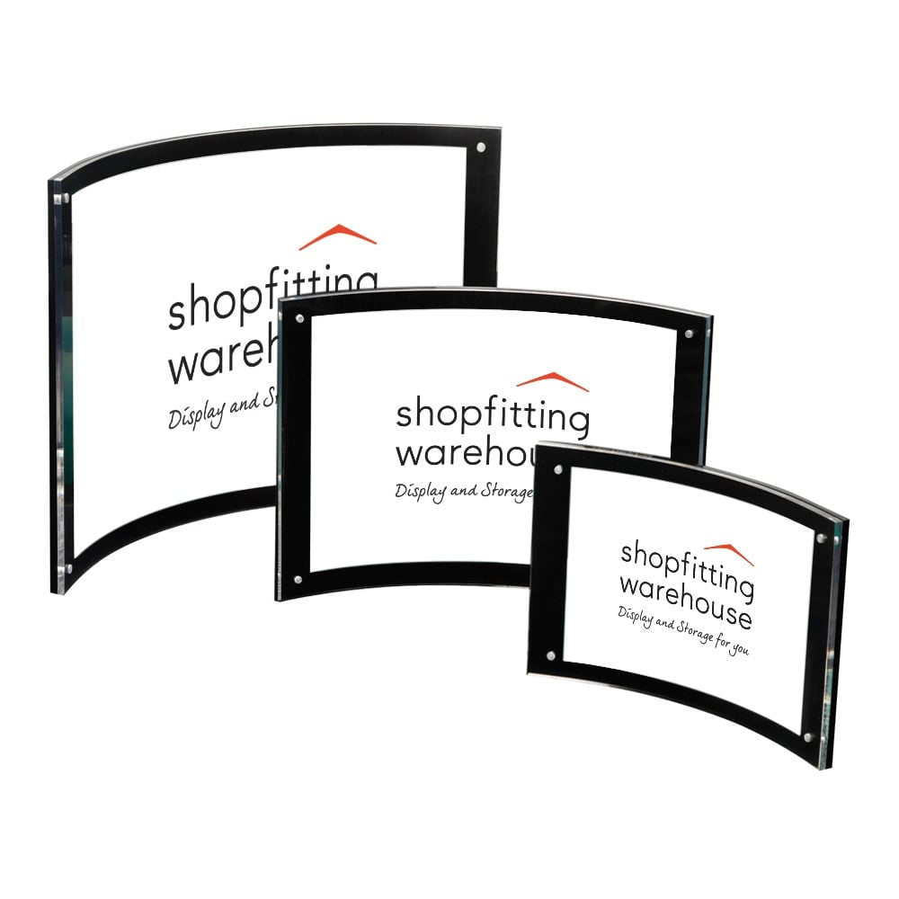 A4 Curved Magnetic Sign Holder - 8mm Thickness
