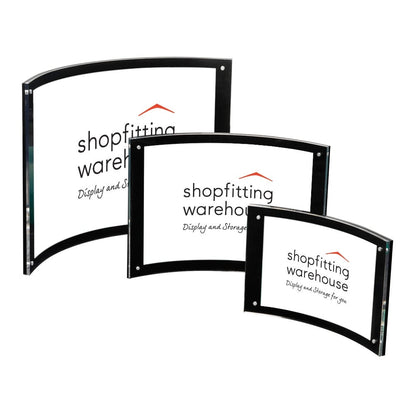 A4 Curved Magnetic Sign Holder - 8mm Thickness