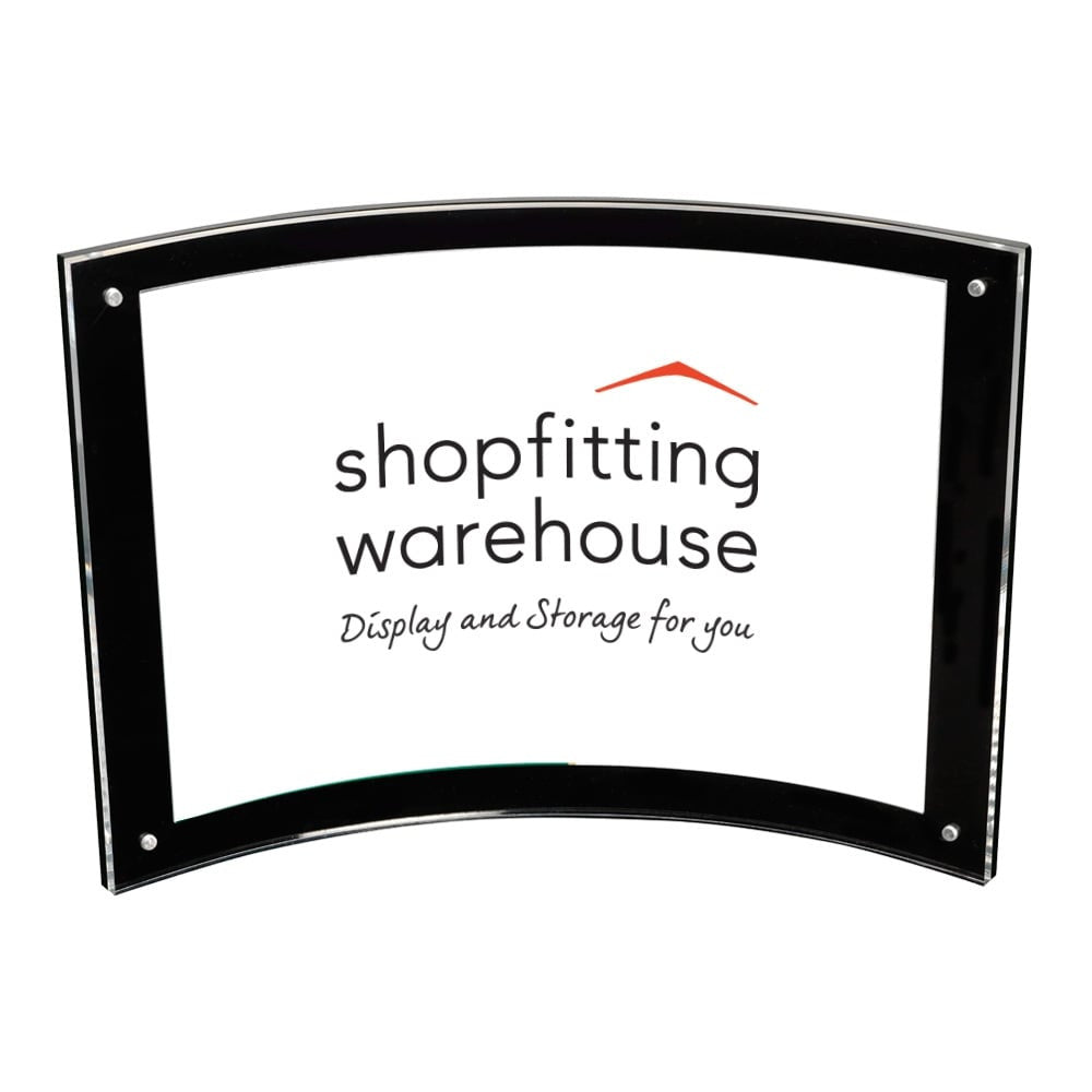 A4 Curved Magnetic Sign Holder - 8mm Thickness
