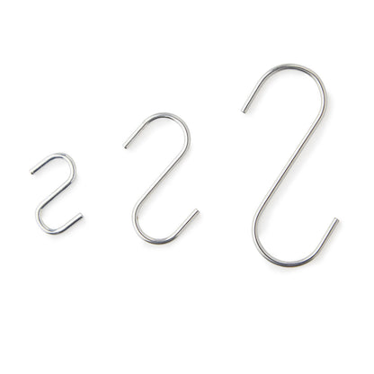 Pack of 100 x Small Silver S-Hooks