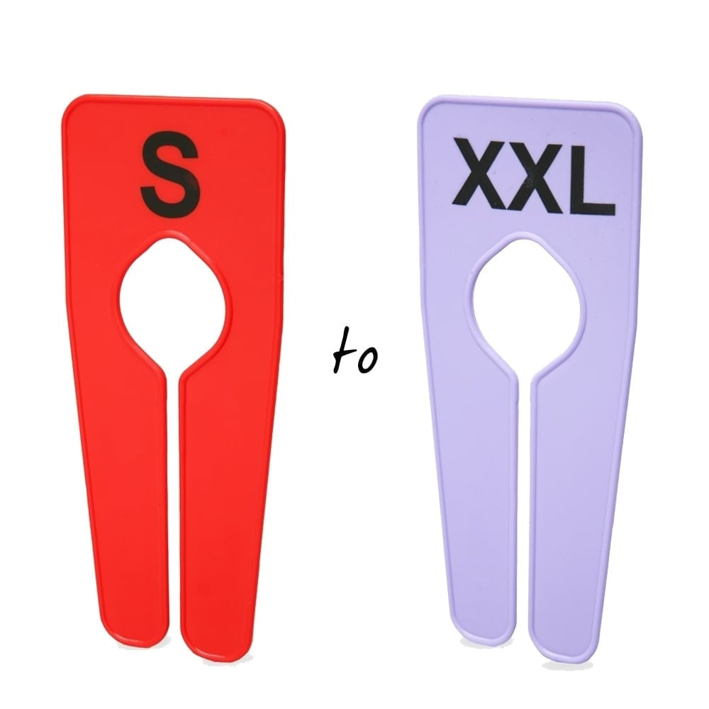 Clothes Rail Size Dividers - One Size Per Pack of 5 - Sizes S to XXL Available