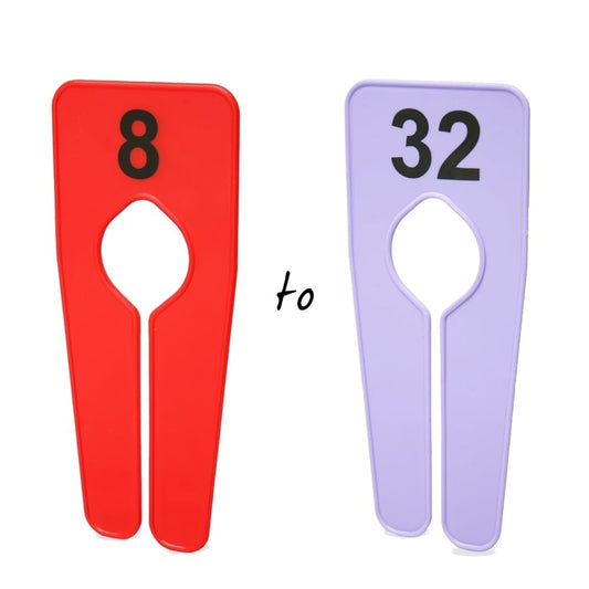 Clothes Rail Size Dividers - One Size Per Pack of 5 - Sizes 8 to 32 Available