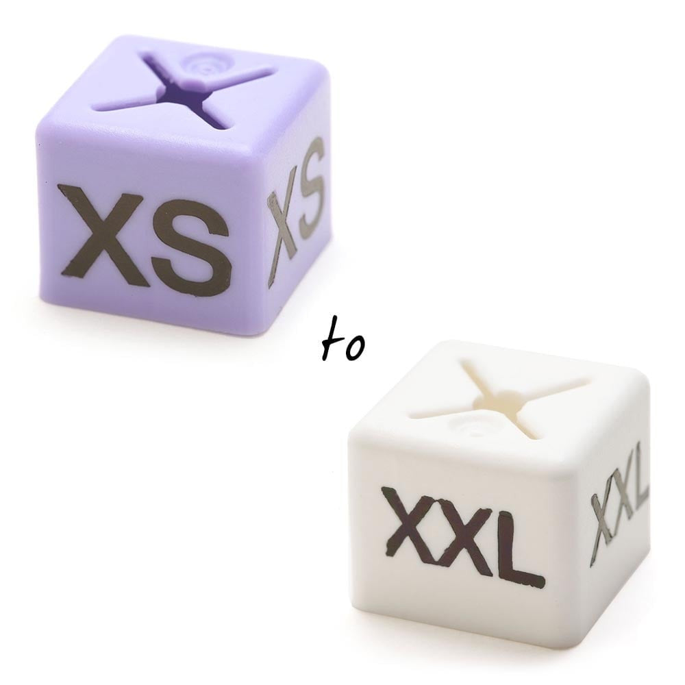 Size Cubes- One Size Per Pack of 50 - Sizes XS to XL Available