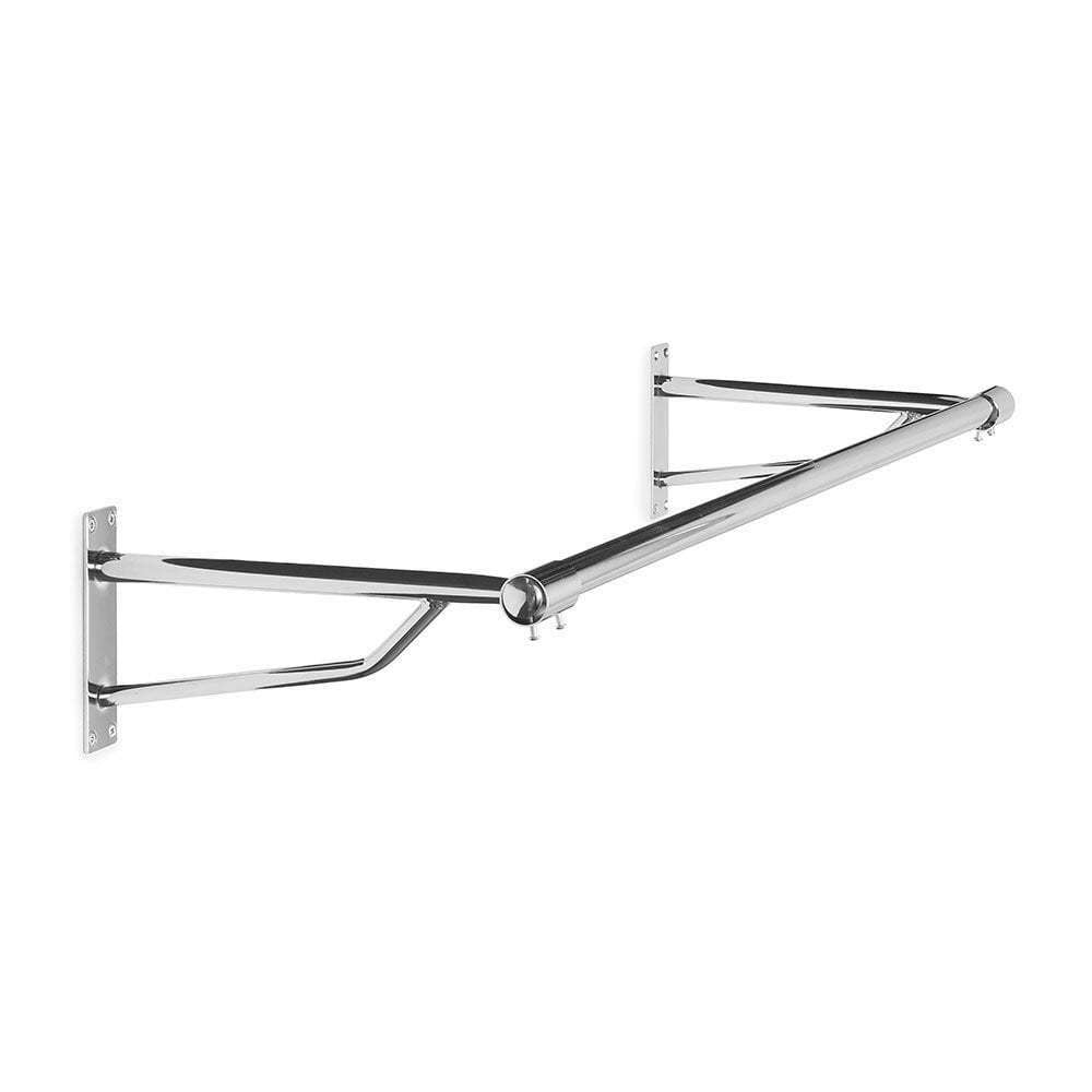 600mm Heavy Duty Wall-Mounted Hanging Clothes Rail with 2 Support Arms