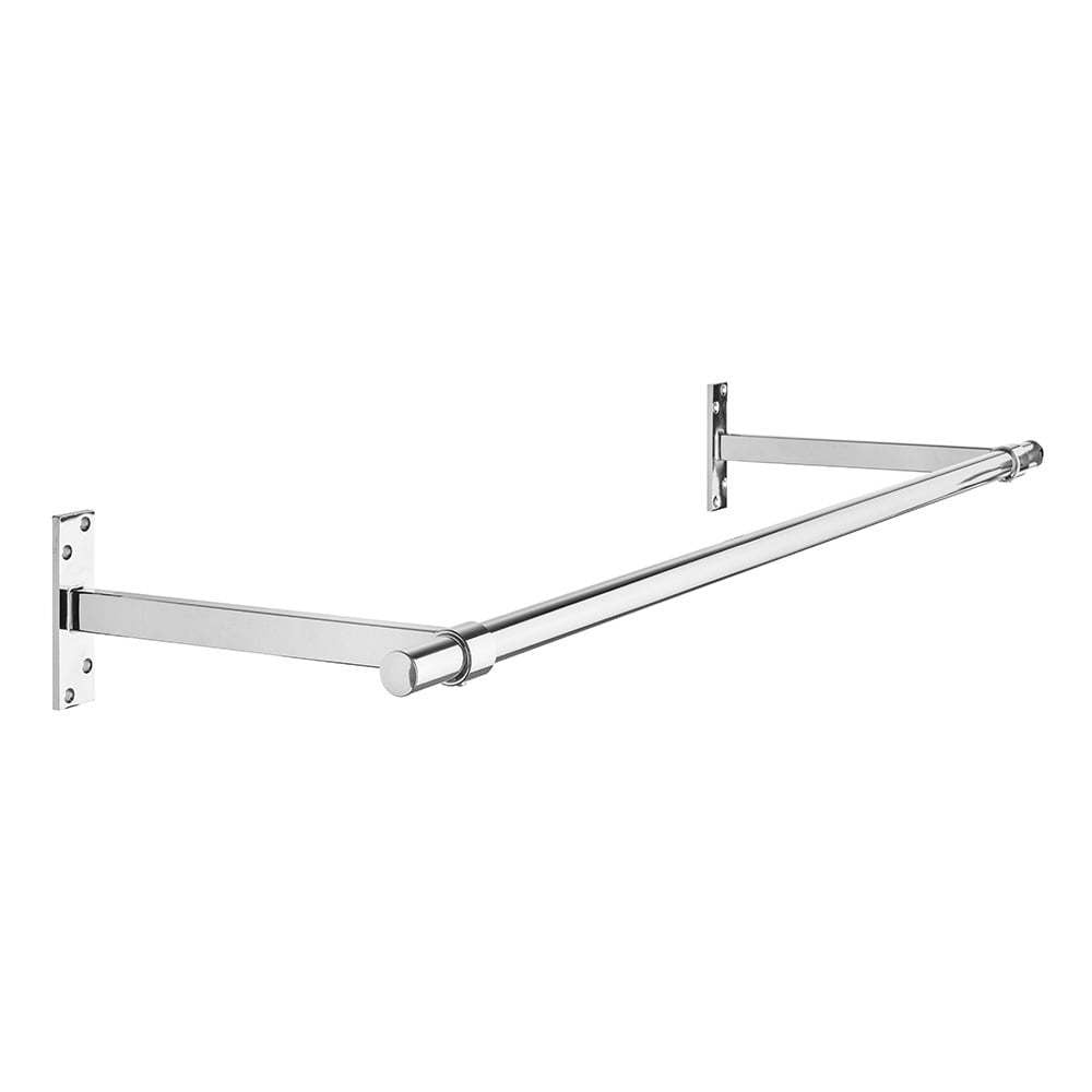 600mm Wall-Mounted Hanging Clothes Rail with 2 Support Arms