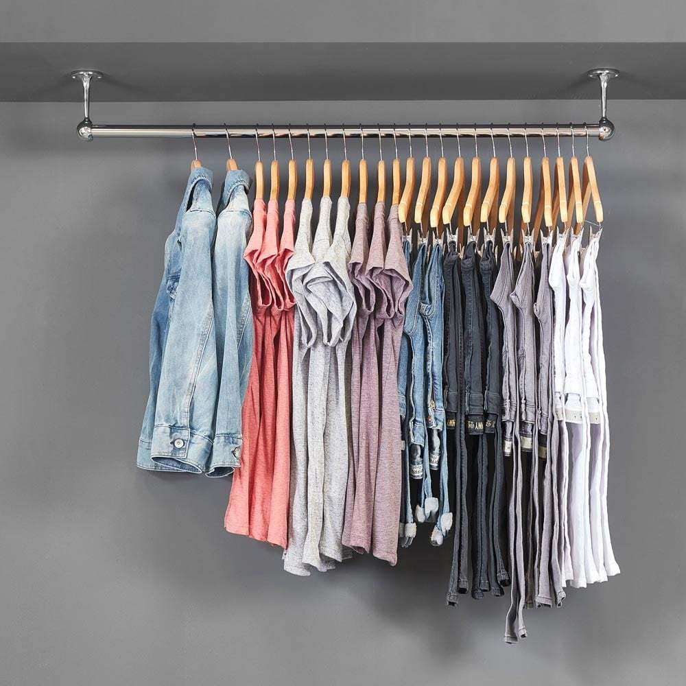 600mm Suspended Chrome Tube Hanging Rail