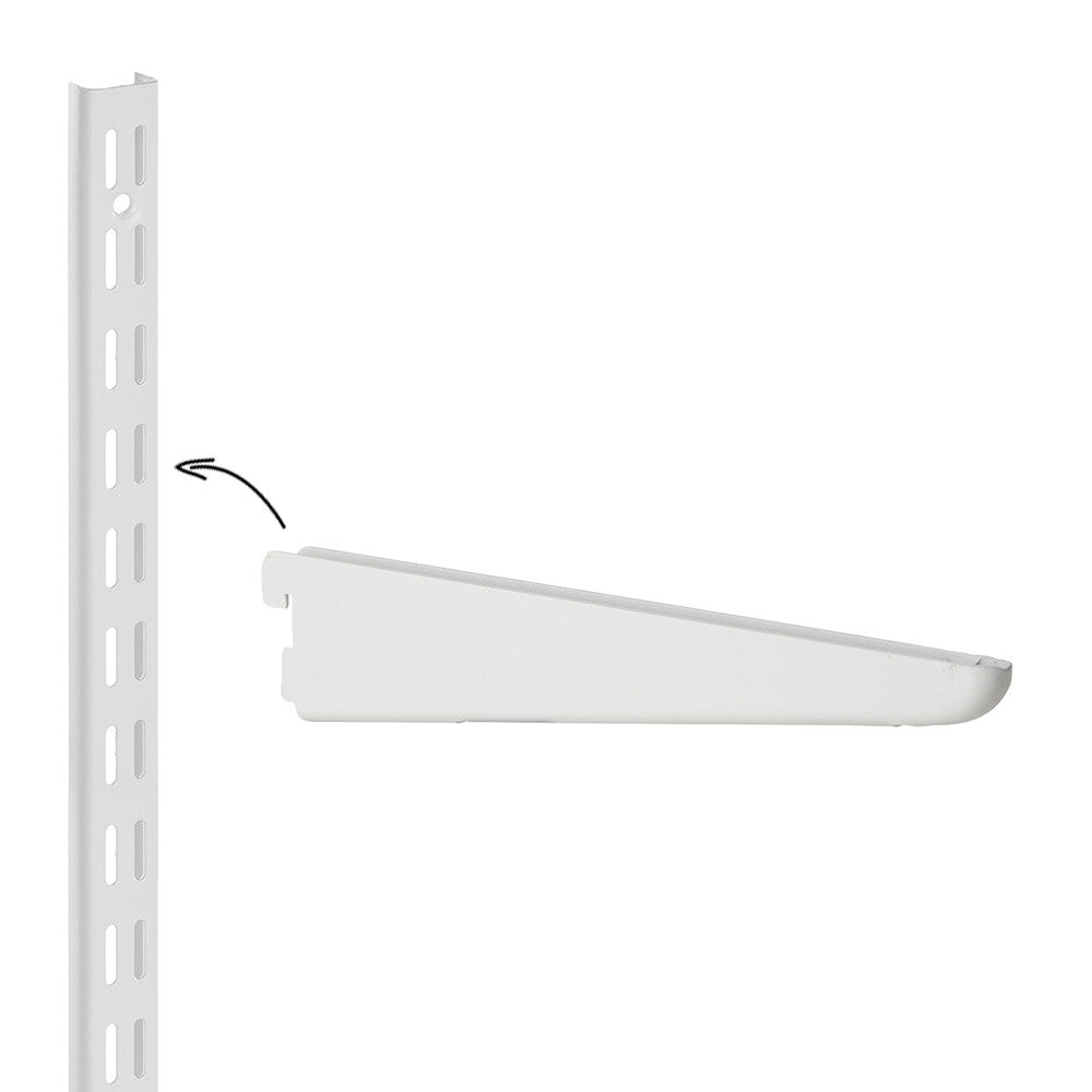 White Twin Slot Shelving Kit - H1000 x D300mm - 3 Shelves