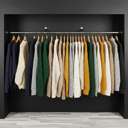 1.8m Alcove Hanging Clothes Rail with 2 Support Arms