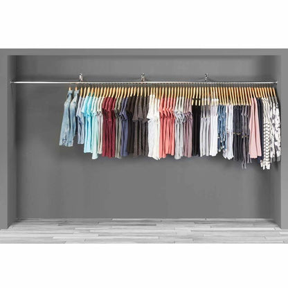2.4m Alcove Hanging Clothes Rail with 3 Support Arms