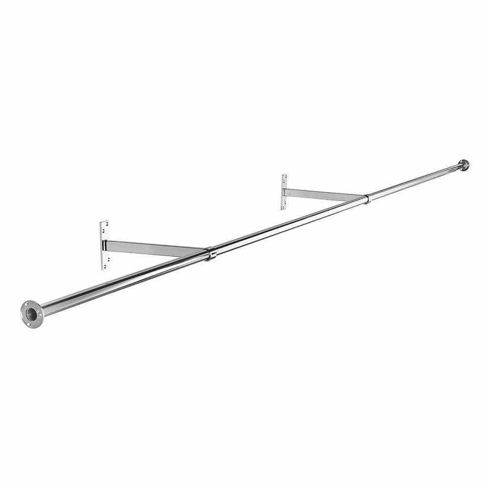 3m Alcove Hanging Clothes Rail with 2 Wall-fix Arms