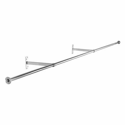 3m Alcove Hanging Clothes Rail with 2 Wall-fix Arms