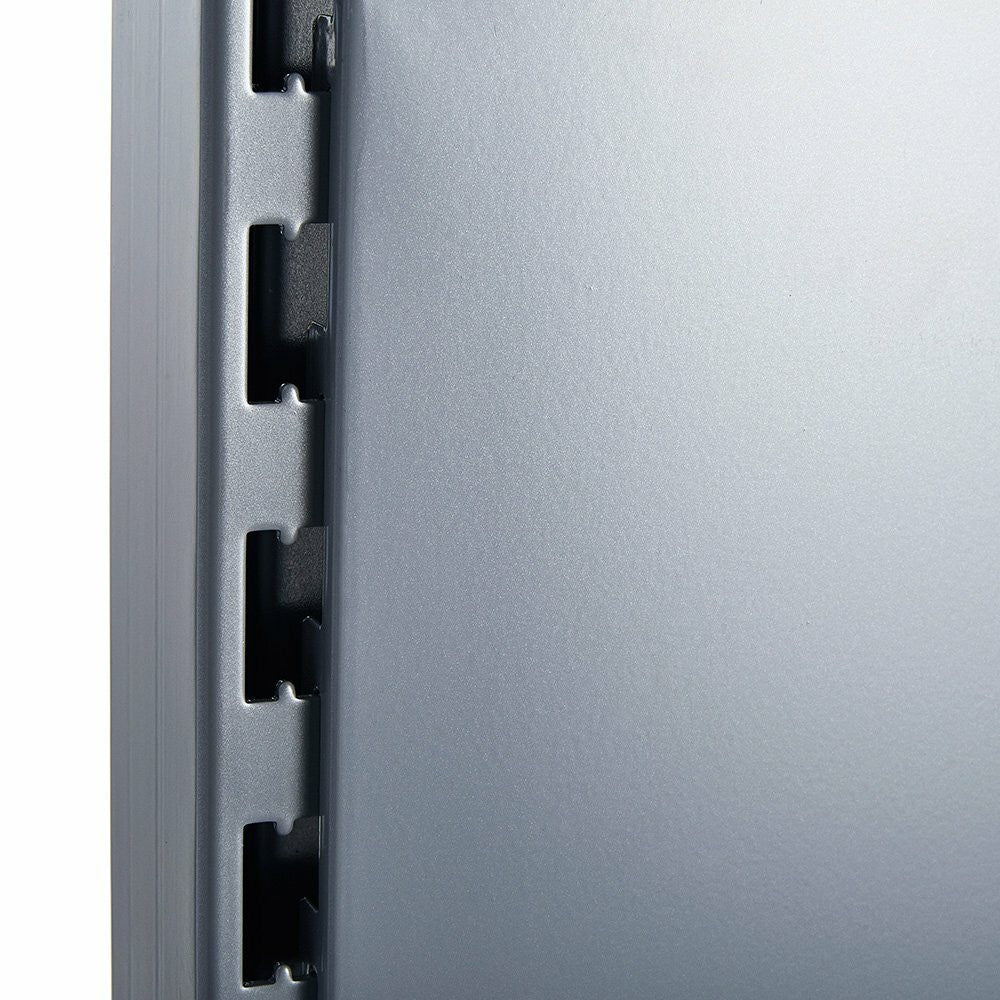 Silver End of Run Upright and Leg for Retail Shelving - H1800 x D470mm