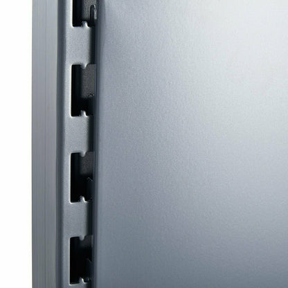 Silver End of Run Upright and Leg for Retail Shelving - H2100 x D470mm