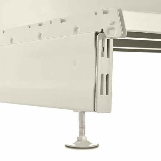Jura White End of Run Upright and Leg for Retail Shelving - H1800 x D470mm