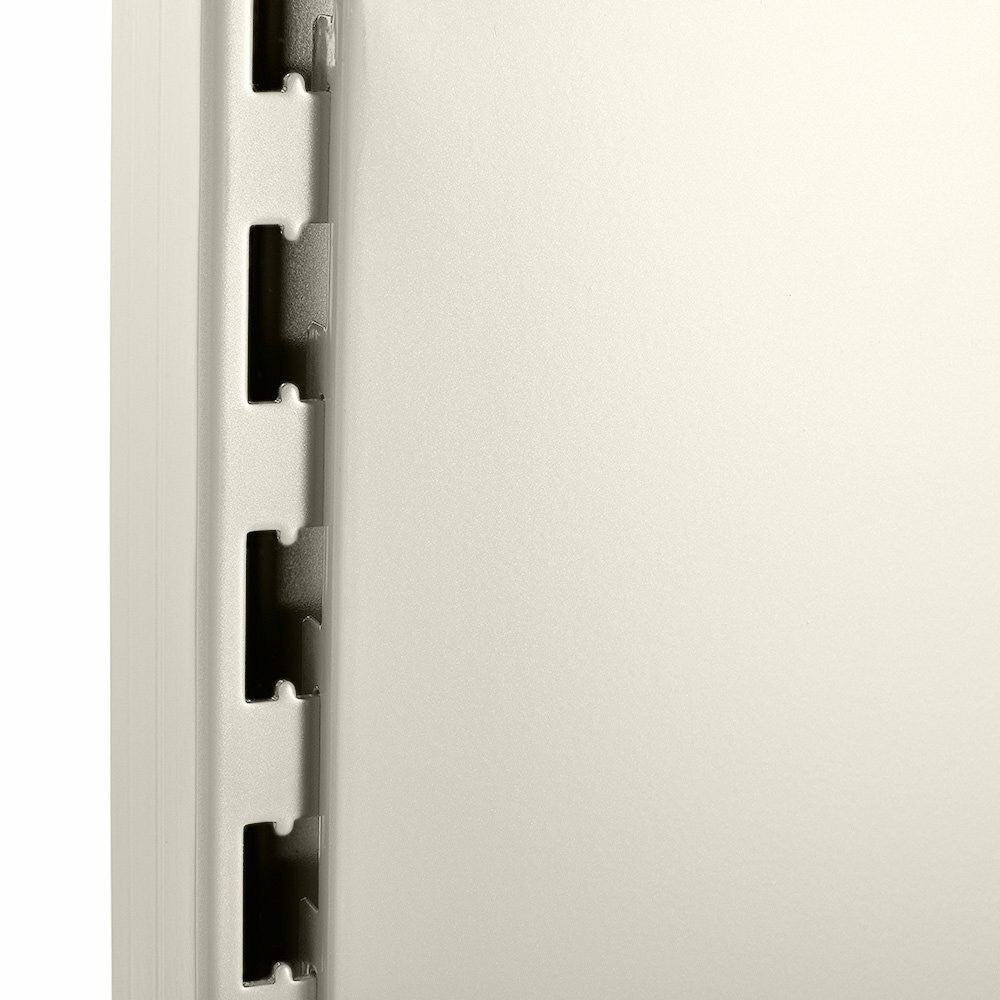 Jura White End of Run Upright and Leg for Retail Shelving - H1800 x D470mm
