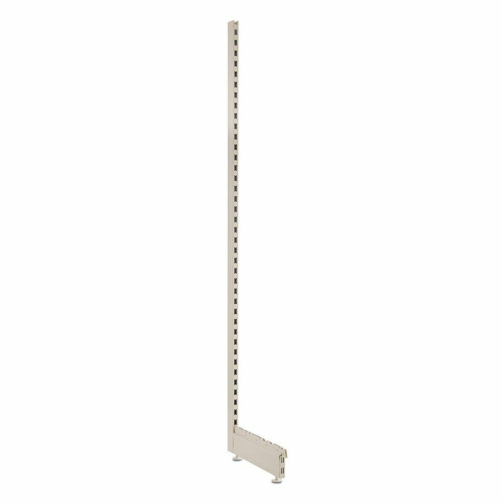 Jura White End of Run Upright and Leg for Retail Shelving - H1800 x D470mm