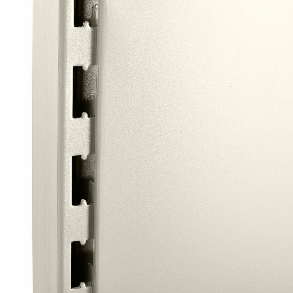 Jura White End of Run Upright and Leg for Retail Shelving - H2100 x D470mm