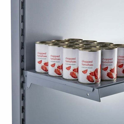 Silver Retail Shelving Modular Wall Unit - 5 x 370mm Shelves - H2100mm