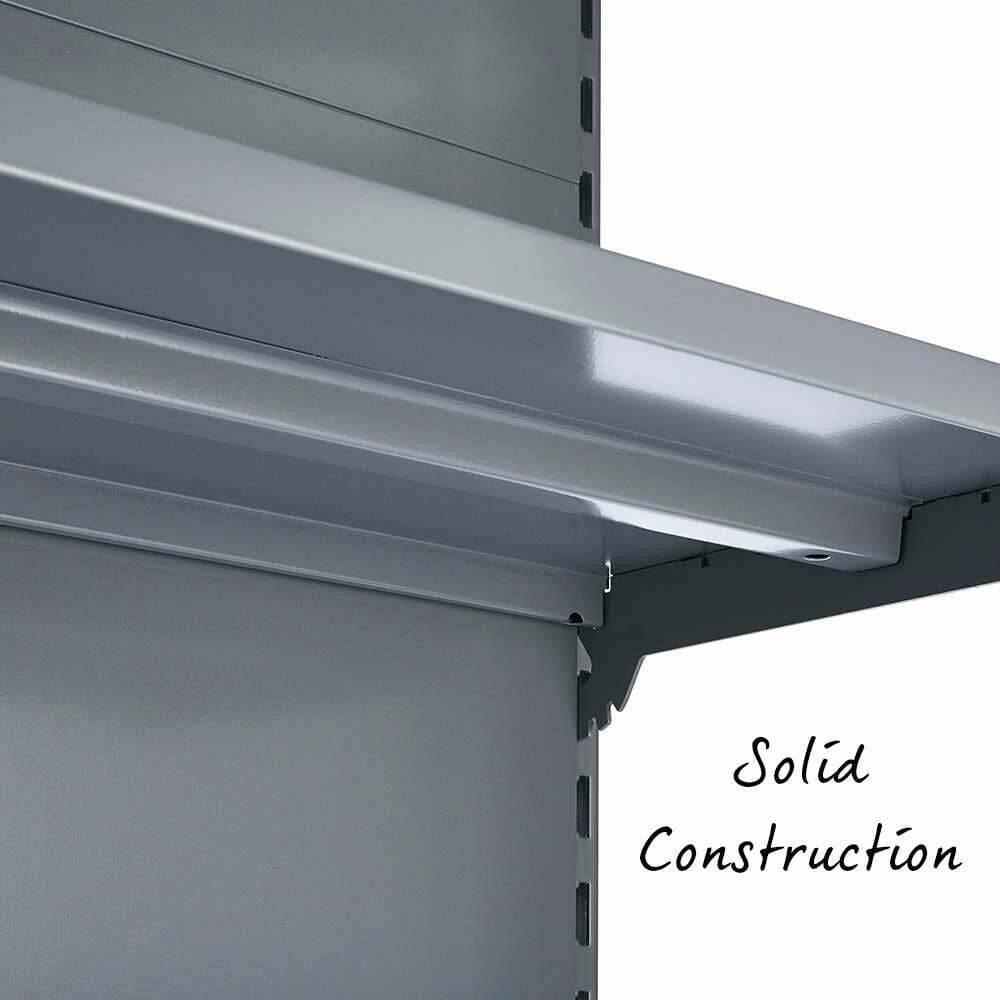 Silver Retail Shelving 90 Deg. Wall Corner Unit - Base Shelf Only - W750mm - H2100mm