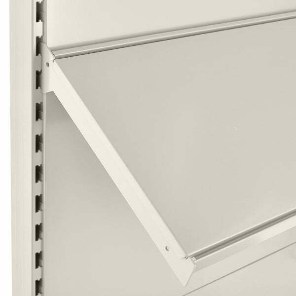 Jura White Retail Shelving Modular Wall Unit - 5 x 370mm Shelves - H2100mm