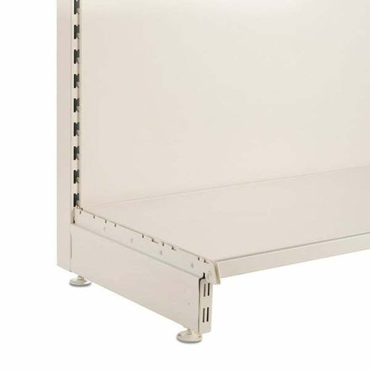 Jura White Retail Shelving Modular Wall Unit - Plain Back Panels - 1 x Base Shelf - H2100mm