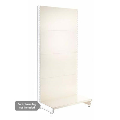 Jura White Retail Shelving Modular Wall Unit - Plain Back Panels - 1 x Base Shelf - H2100mm