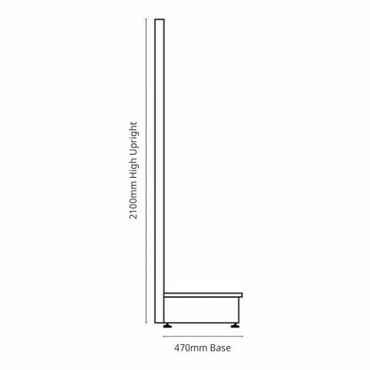 Jura White Retail Shelving Modular Wall Unit - Plain Back Panels - 1 x Base Shelf - H2100mm