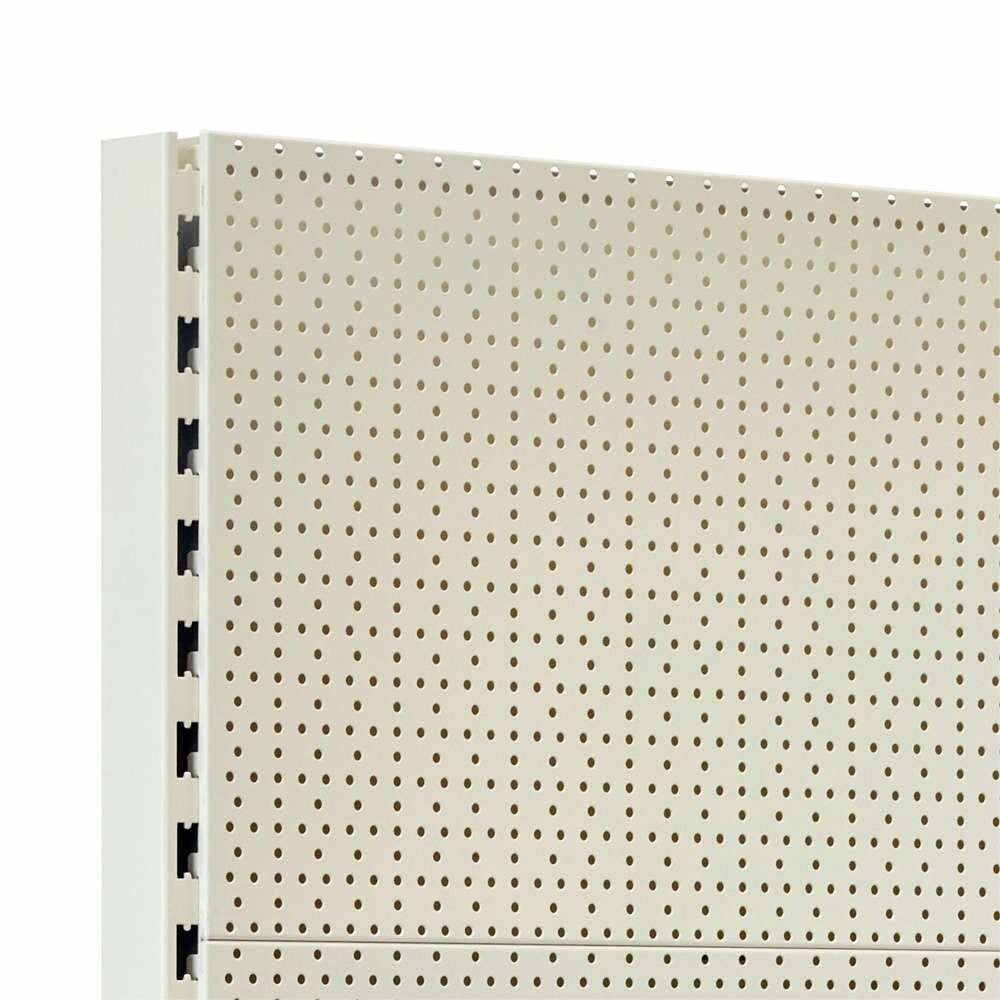 Jura White Retail Shelving Modular Wall Unit - Perforated Back Panels - H2100mm