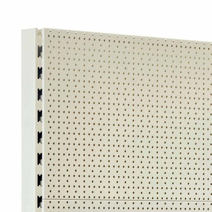 Jura White Retail Shelving Modular Wall Unit - Perforated Back Panels - H2100mm