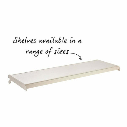 Jura White Retail Shelving Modular Wall Unit - Plain & Perforated Back Panels - H2100mm