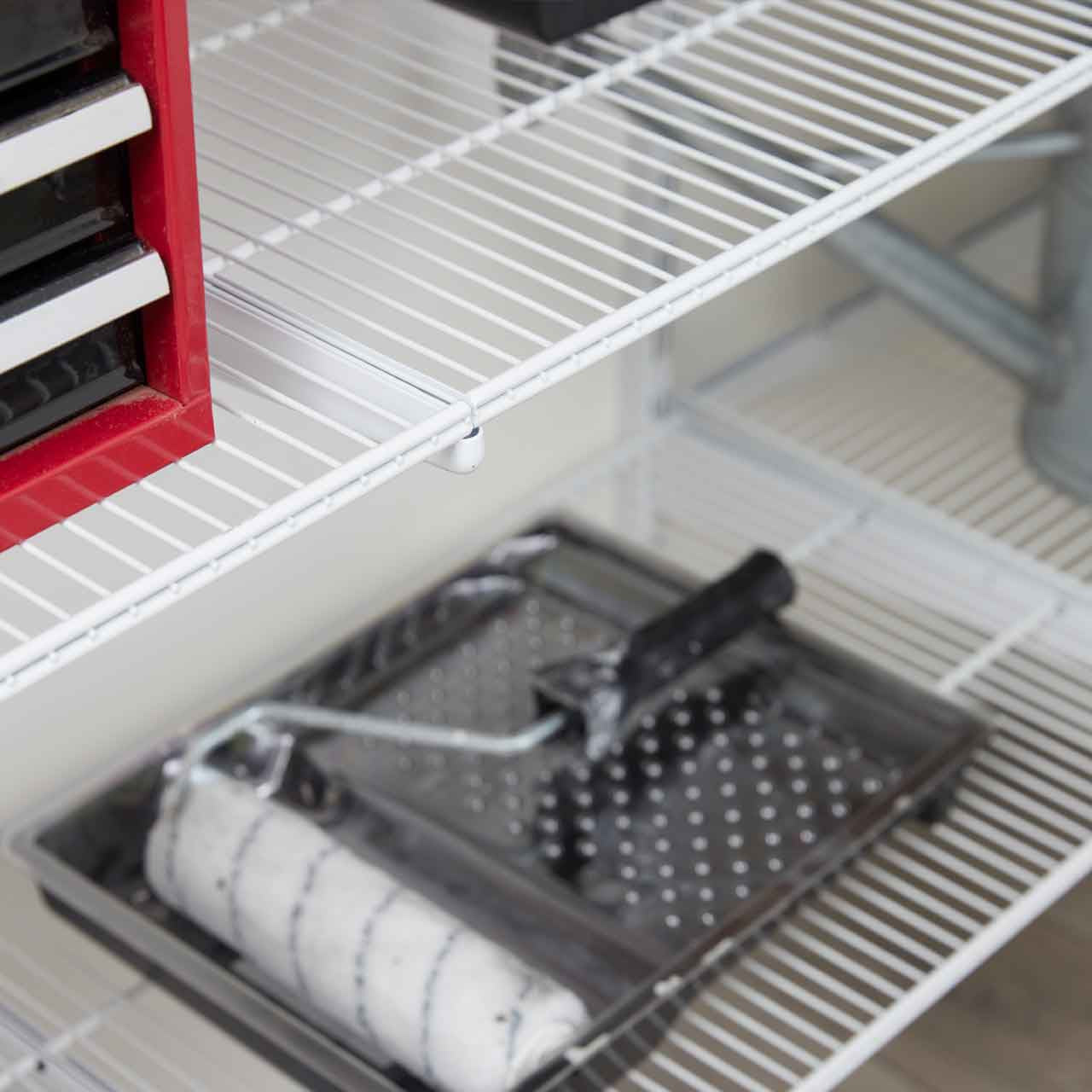 White Wire Shelf for Flexx Shelving Systems