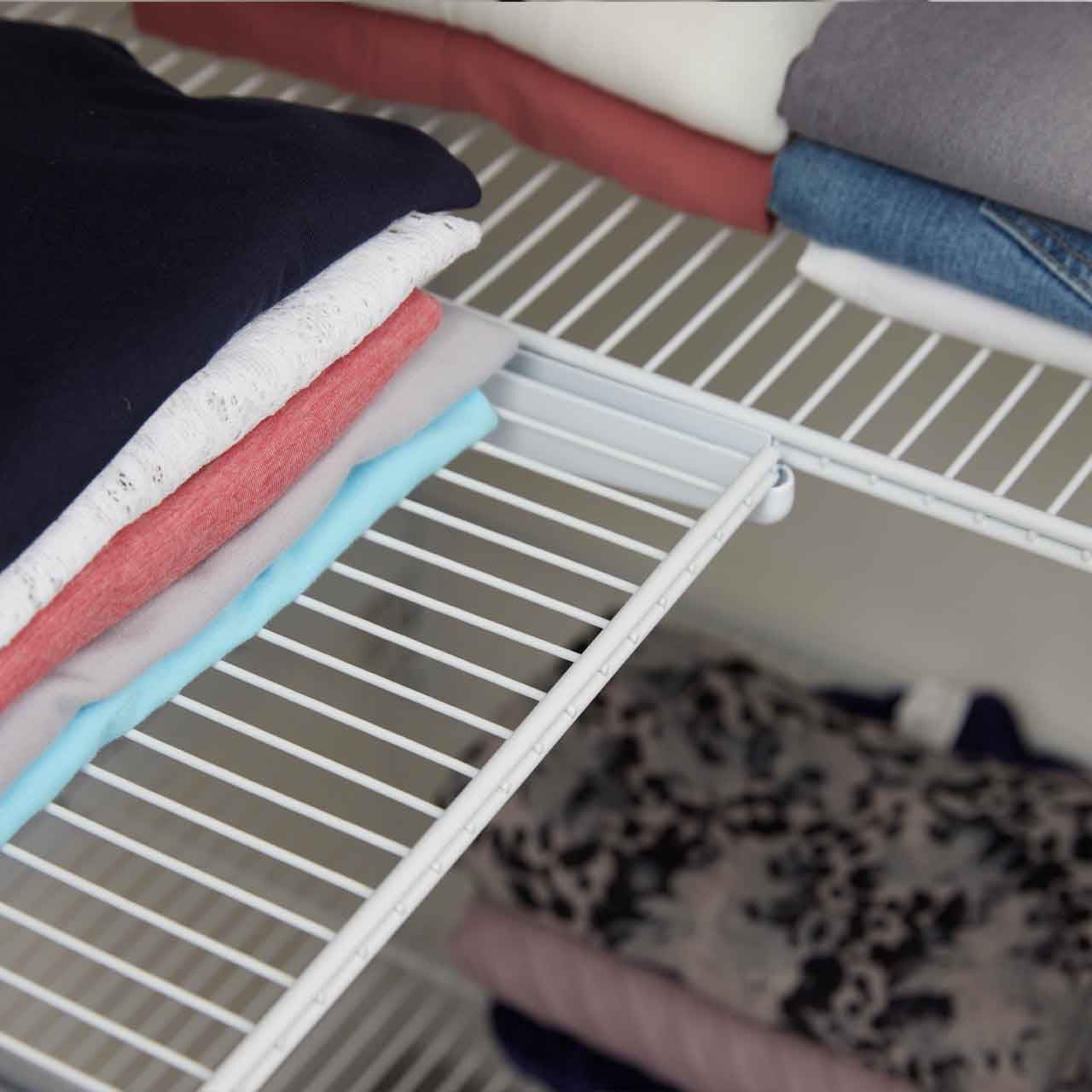 White Wire Shelf for Flexx Shelving Systems