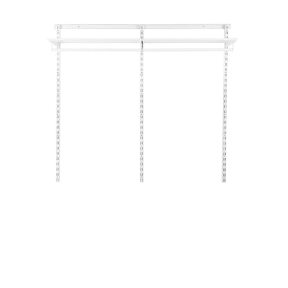 Flexx White Wooden Shelf System & Clothes Rail- H1200mm
