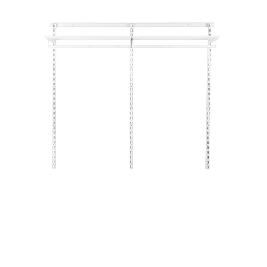 Flexx White Wooden Shelf System & Clothes Rail- H1200mm