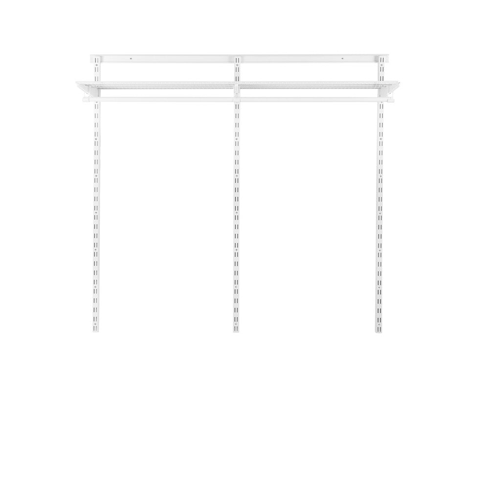 Flexx White Wire Shelf System & Clothes Rail- H1200mm