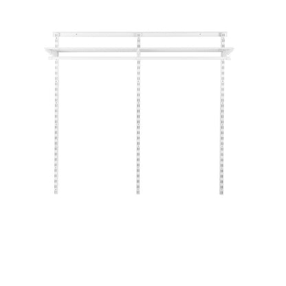 Flexx White Wire Shelf System & Clothes Rail- H1200mm
