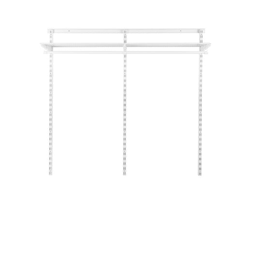 Flexx White Wire Shelf System & Clothes Rail- H1200mm